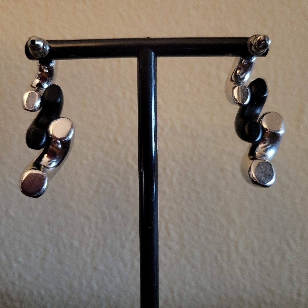 Vintage Mexican Sterling Silver Earrings ca.1970 - Picture 5 of 5